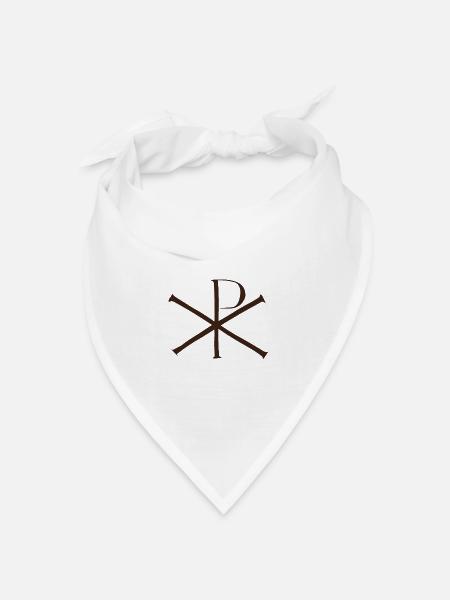 Christus-Monogramm XP - Bandana Dreieckstuch - Weiß