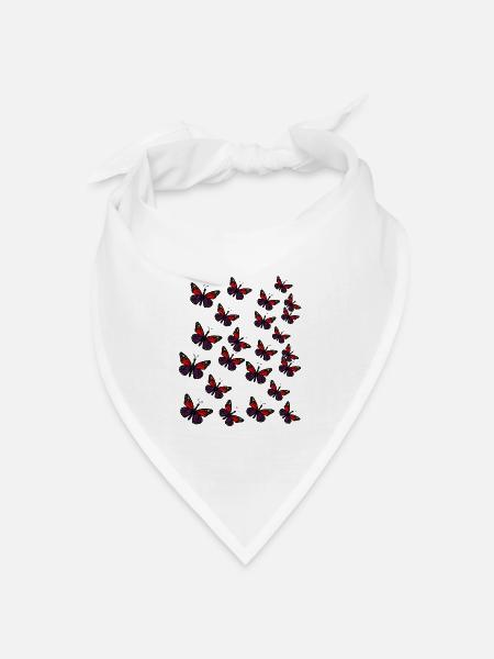 Schmetterlinge Insekten Insekt Schmetterling - Bandana Dreieckstuch - Weiß