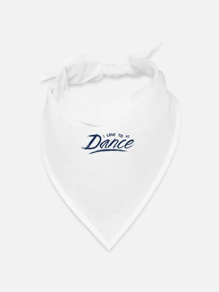 Tanz - Bandana Dreieckstuch - Weiß