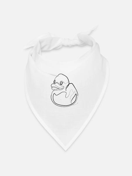 Badeente Quietscheente - Bandana Dreieckstuch - Weiß