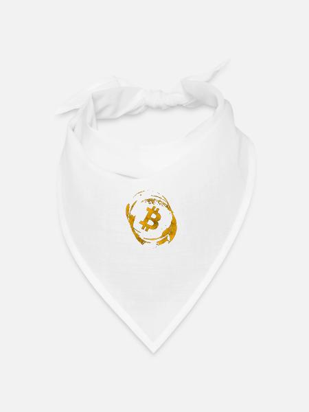 Bitcoin - Bandana Dreieckstuch - Weiß