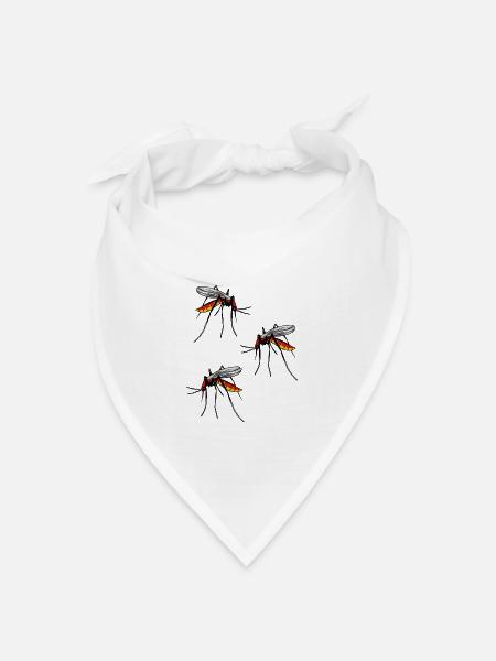Moskito Insekten Insekt Mücke Mücken Tiere - Bandana Dreieckstuch - Weiß
