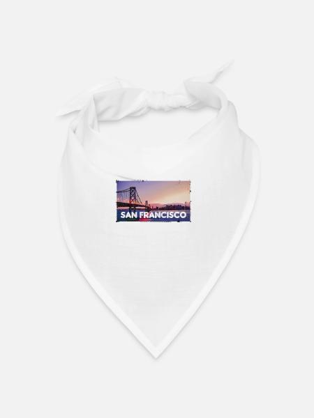 San Francisco Amerika USA - Bandana Dreieckstuch - Weiß