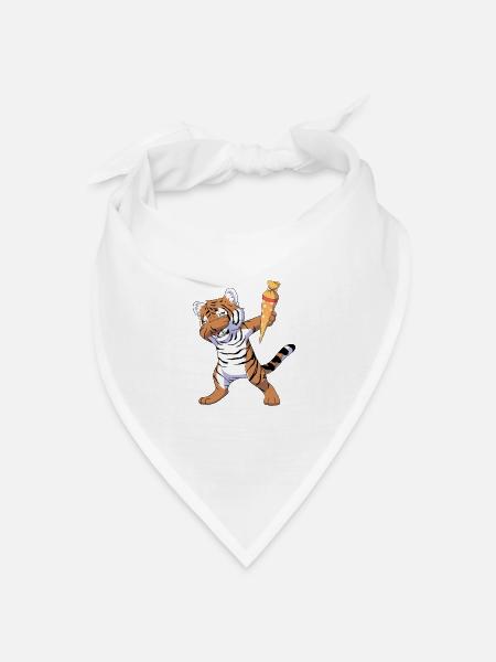Dabbing Schultiger - Bandana Dreieckstuch - Weiß
