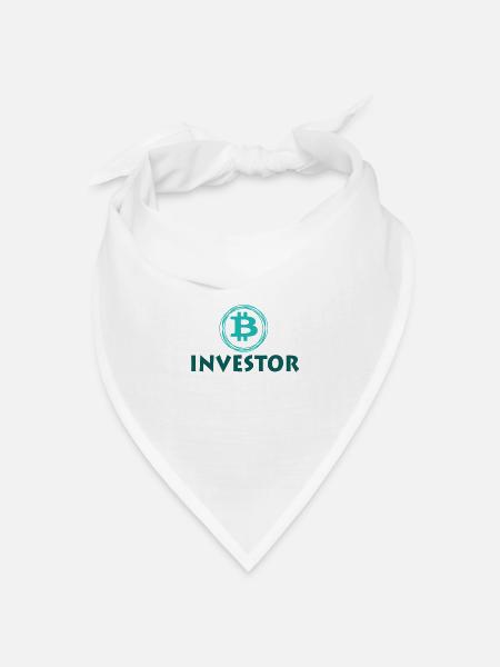 Investor for Bitcoin - Anleger für Bitcoin - Bandana Dreieckstuch - Weiß