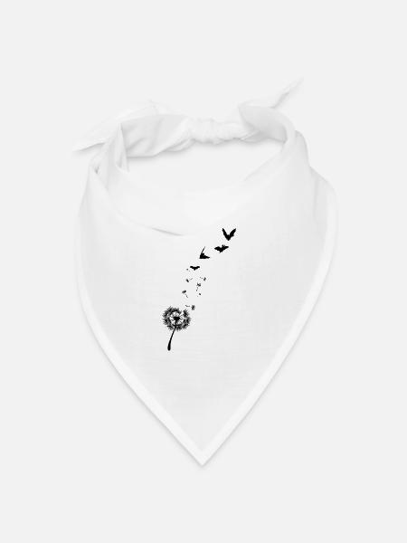 Fledermaus Pusteblume - Bandana Dreieckstuch - Weiß