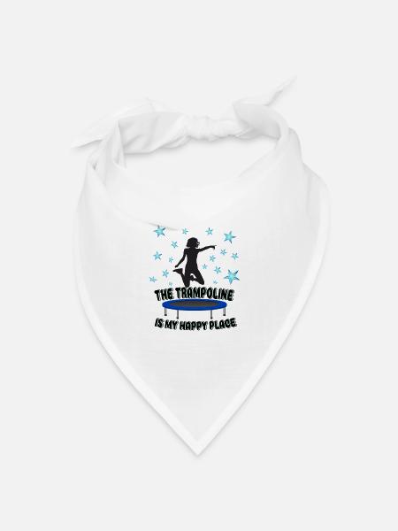 Jumping Trampolin Jumpen Jumpstyle Jump Fitness - Bandana Dreieckstuch - Weiß