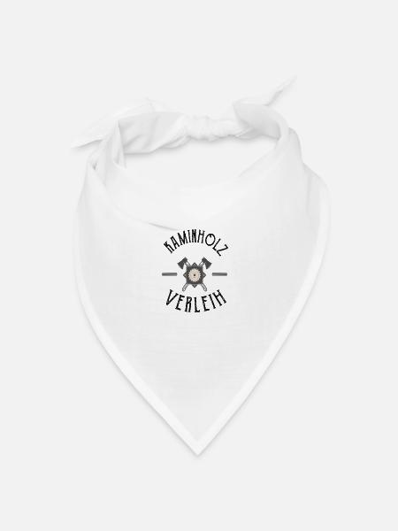 Kaminholz Verleih Feuerholz Vermietung Geschenk - Bandana Dreieckstuch - Weiß