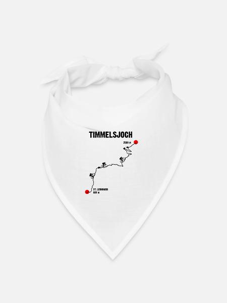 Passo del Rombo Timmelsjoch Alpenpass - Bandana Dreieckstuch - Weiß