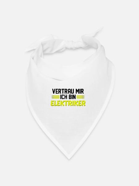Elektriker - Bandana Dreieckstuch - Weiß