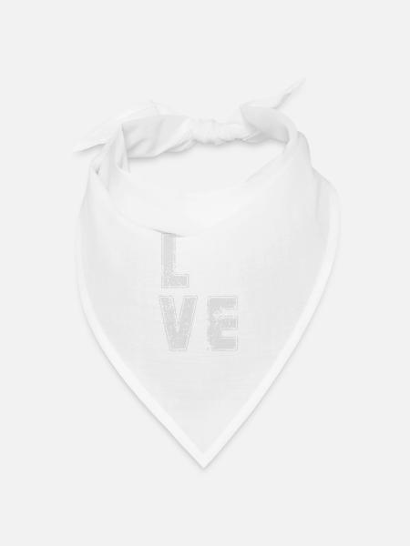 Mädchen Frauen lieben Fußball Fußball - Bandana Dreieckstuch - Weiß
