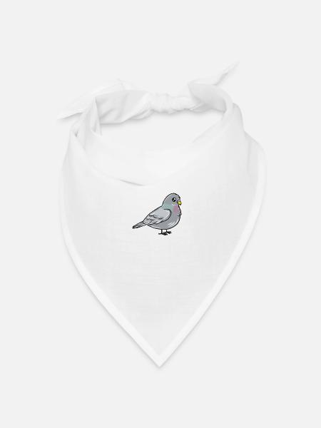 Taube - Bandana Dreieckstuch - Weiß