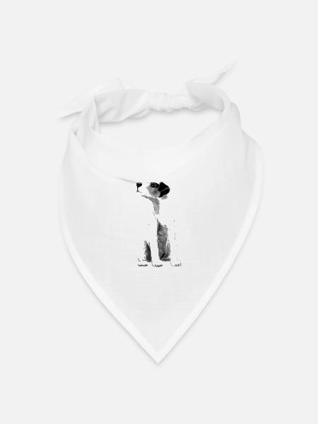 Parson Russell Terrier - Bandana Dreieckstuch - Weiß