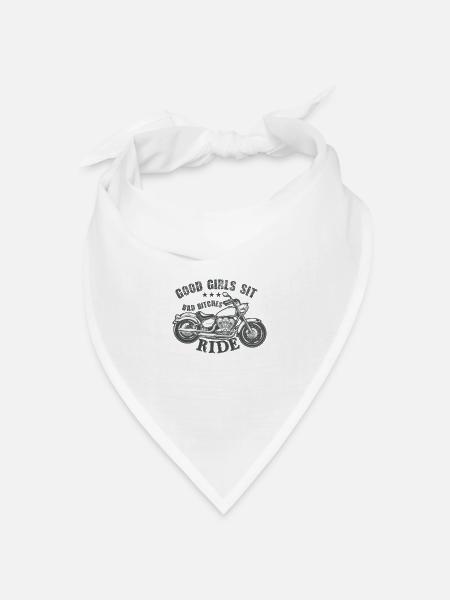 GUTE MÄDCHEN SITZEN - Bandana Dreieckstuch - Weiß