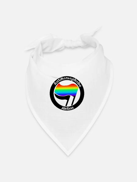 Antihomophobe Aktion - Bandana Dreieckstuch - Weiß