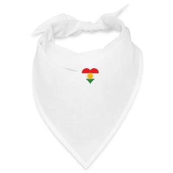 Kurdistan Geschenk Kurden Flagge - Bandana Dreieckstuch - Weiß - Vorne