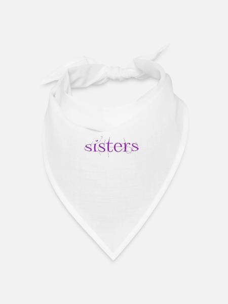 Sisters Bff Best friends T- Shirt für Damen - Bandana Dreieckstuch - Weiß