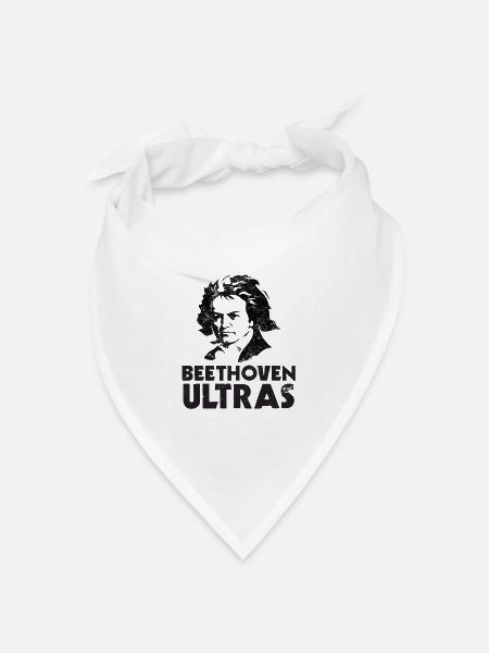 Beethoven Ultras Lustig Ludwig Geschenk Musik - Bandana Dreieckstuch - Weiß