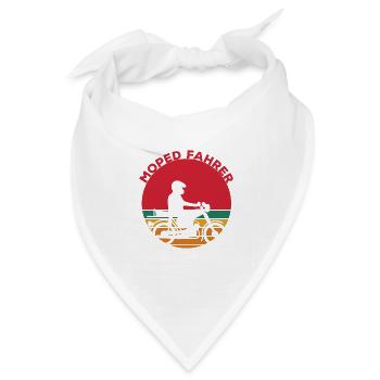 S51 Mopedfahrer Geschenk T-Shirt - Bandana Dreieckstuch - Weiß - Vorne