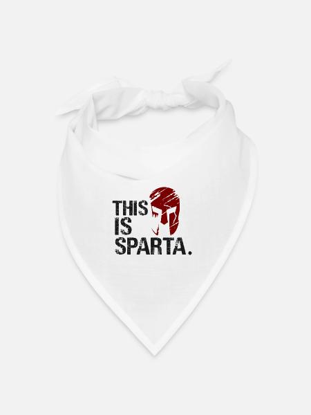 This Is Sparta - Bandana Dreieckstuch - Weiß