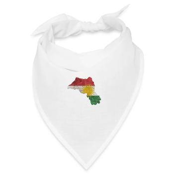 Kurdistan Geschenk Kurden Flagge - Bandana Dreieckstuch - Weiß - Vorne