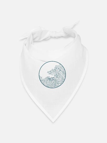 Papier boot Meer Sturm welle geschenk geschenkidee - Bandana Dreieckstuch - Weiß