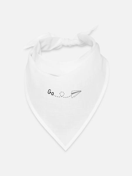 Papierflieger Papierflugzeug - Bandana Dreieckstuch - Weiß