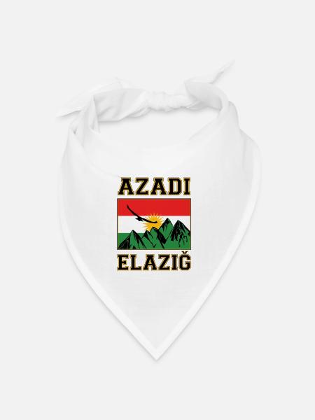 Kurdistan Azadi Elazig. free Kurdistan - Bandana Dreieckstuch - Weiß