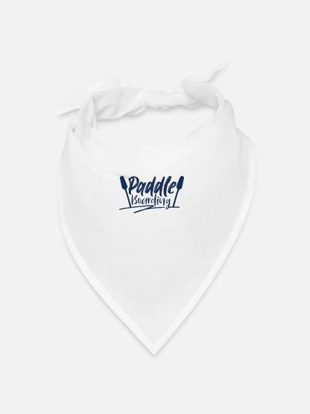 Surfbrett - Bandana Dreieckstuch - Weiß