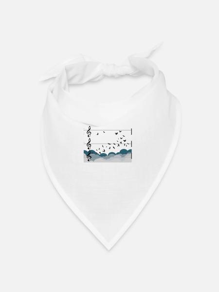 Musik Orchester Vögel Dirigent Chor Frei Geschenk - Bandana Dreieckstuch - Weiß