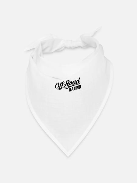 Offroad Off Road Rennen - Bandana Dreieckstuch - Weiß