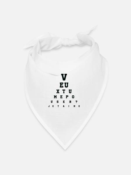 Willst du mich Heiraten Heiratsantrag französisch - Bandana Dreieckstuch - Weiß
