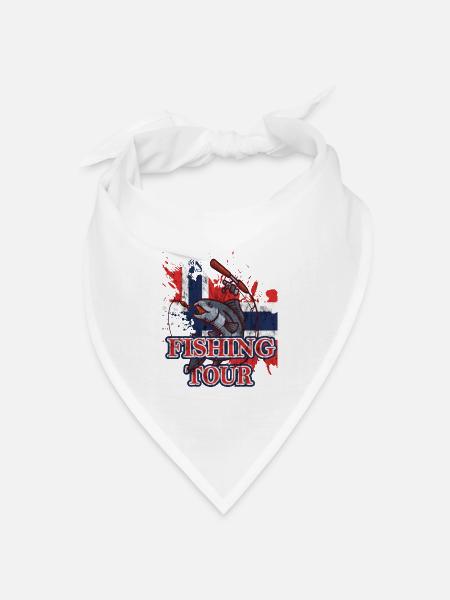 Fishing Tour - Bandana Dreieckstuch - Weiß