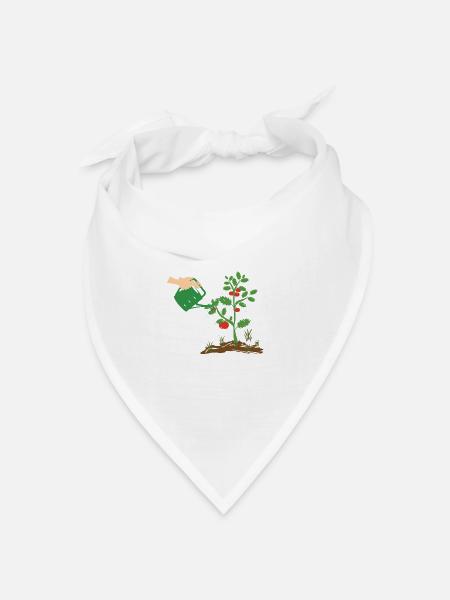 Garten Tomaten - Bandana Dreieckstuch - Weiß