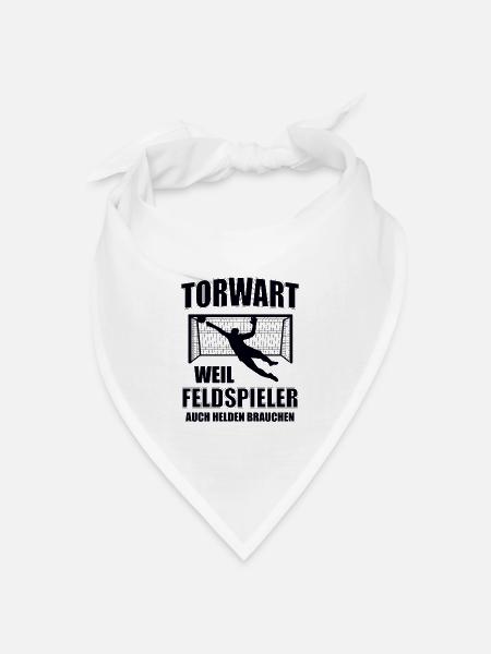 Fußball Torwart Torhüter Tormann Hüter Geschenk - Bandana Dreieckstuch - Weiß