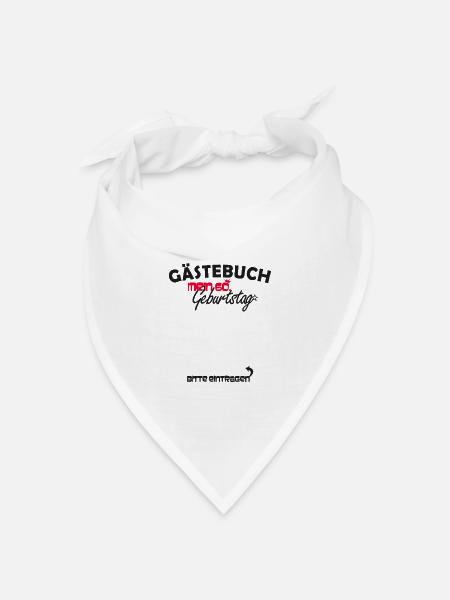 60. Geburtstag Party Gästeliste 60 Jahre - Bandana Dreieckstuch - Weiß