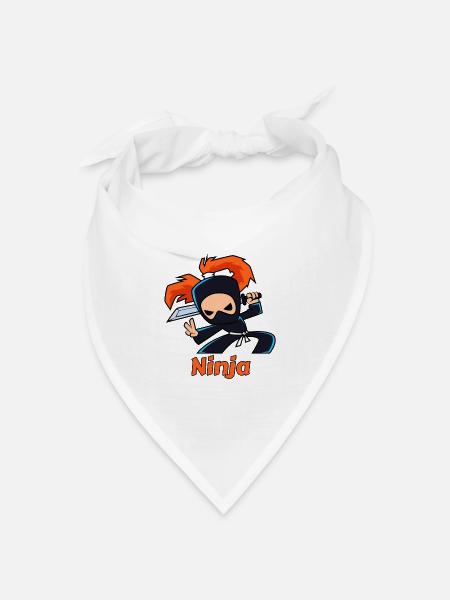 Ninja - Bandana Dreieckstuch - Weiß
