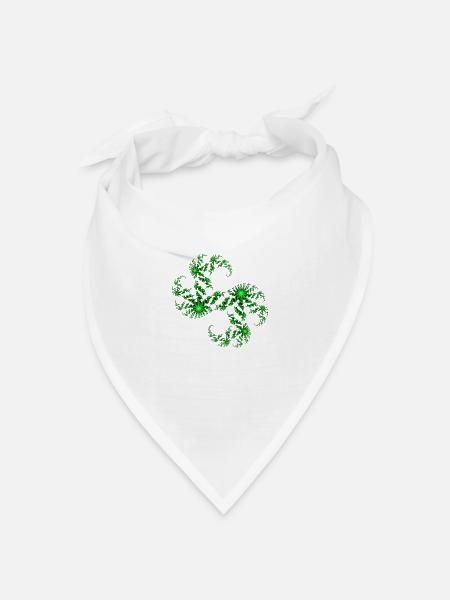 2 Julia Fraktale - Bandana Dreieckstuch - Weiß