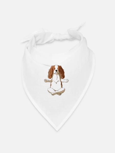 Cavalier King Charles Spaniel - Bandana Dreieckstuch - Weiß