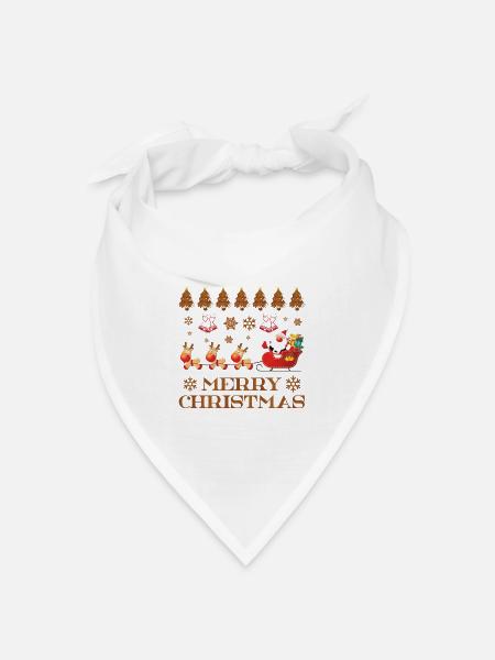 Weihnachten Spruch Lustig Weihnachten - Bandana Dreieckstuch - Weiß