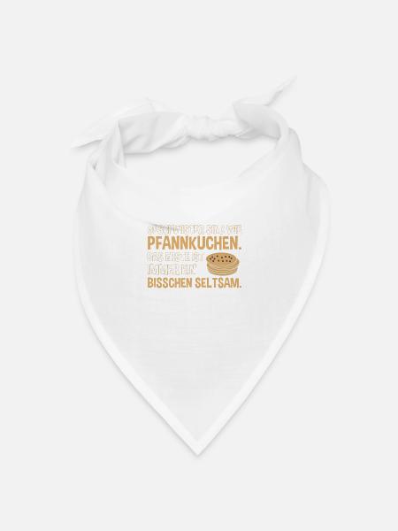 Geschwister sind wie Pfannkuchen - lustiger Spruch - Bandana Dreieckstuch - Weiß