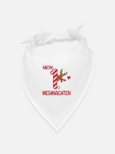 Mein erstes Weihnachten - Bandana Dreieckstuch - Weiß