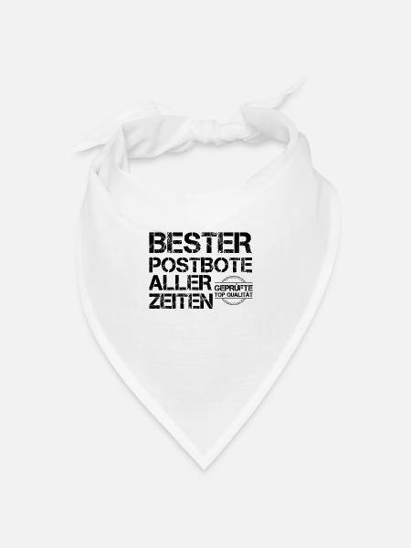 Postbote - Bandana Dreieckstuch - Weiß