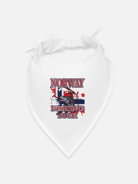 Norway, angeln, Tour - Bandana Dreieckstuch - Weiß