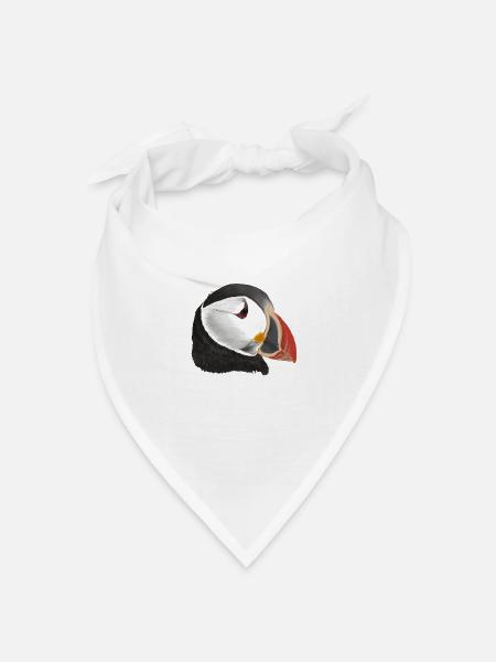 Papageientaucher - Bandana Dreieckstuch - Weiß