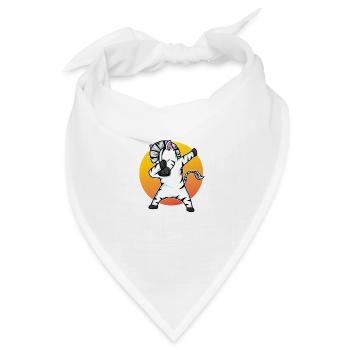 Dabbing Zebra Lustig Dab Tanz Geschenk Geburtstag - Bandana Dreieckstuch - Weiß - Vorne