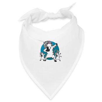 Dabbing Zebra Lustig Dab Tanz Geschenk Geburtstag - Bandana Dreieckstuch - Weiß - Vorne