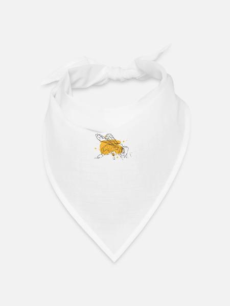 Biene Imker - Bandana Dreieckstuch - Weiß