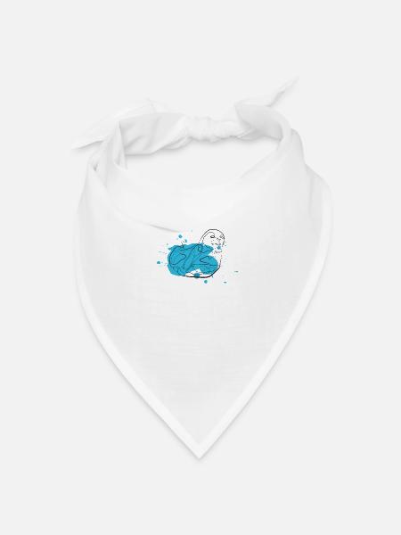 Baby Robbe - Bandana Dreieckstuch - Weiß