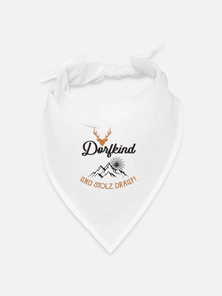 Dorfkind - Bandana Dreieckstuch - Weiß